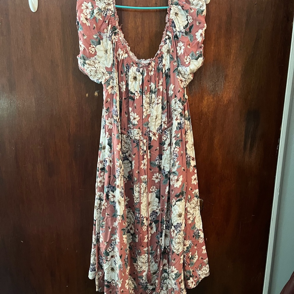 Torrid Dresses | Midi Floral Dress from Torrid | Color: Pink/White